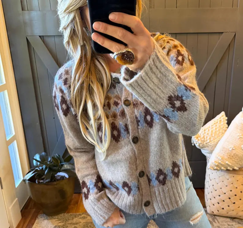 Lightweight Knit Toggle Button Cardigan (Copy) - Lavender Tribe