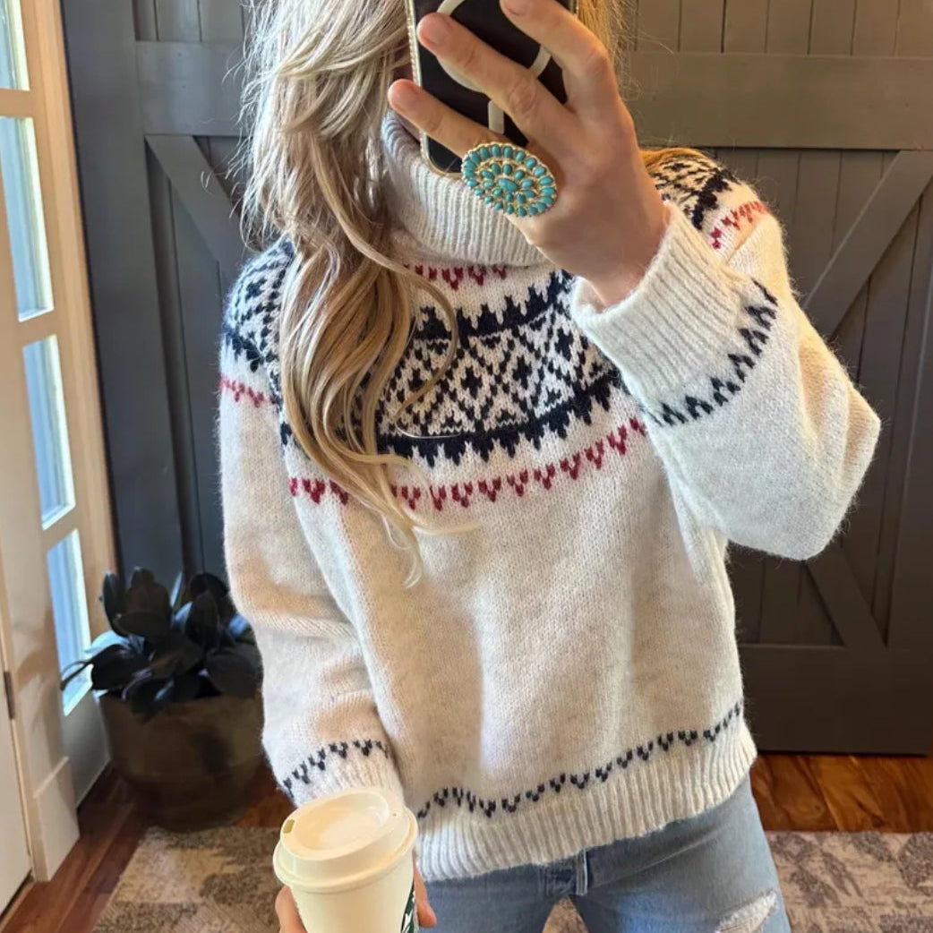 Fair Isle Turtleneck Sweater