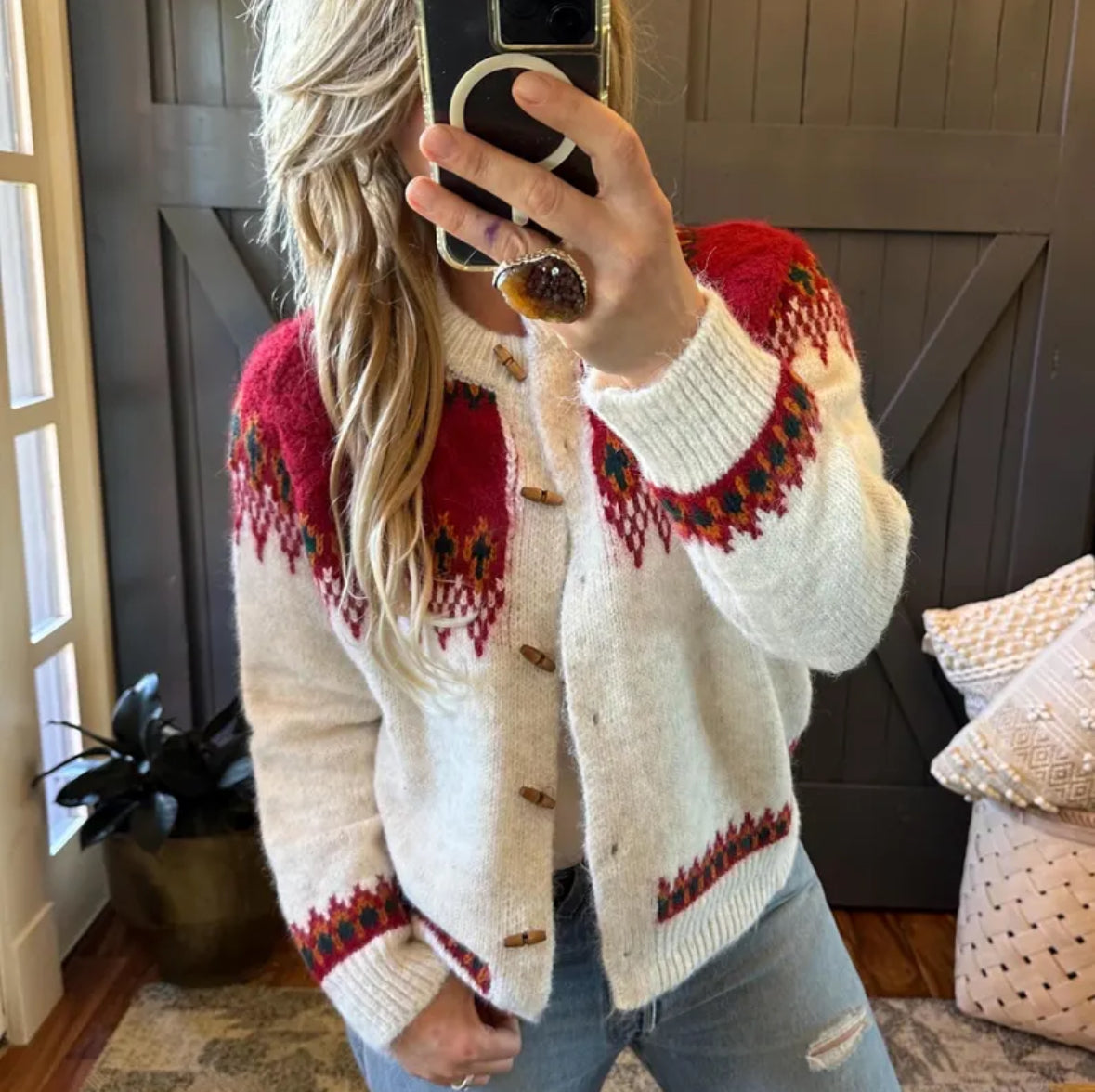 Fair Isle Cardigan Sweater