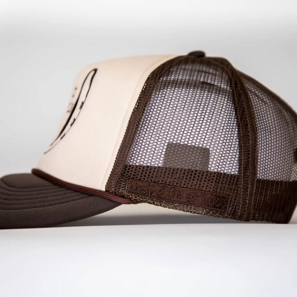 Side View Horseshoe Western Rodeo Trucker Hat
