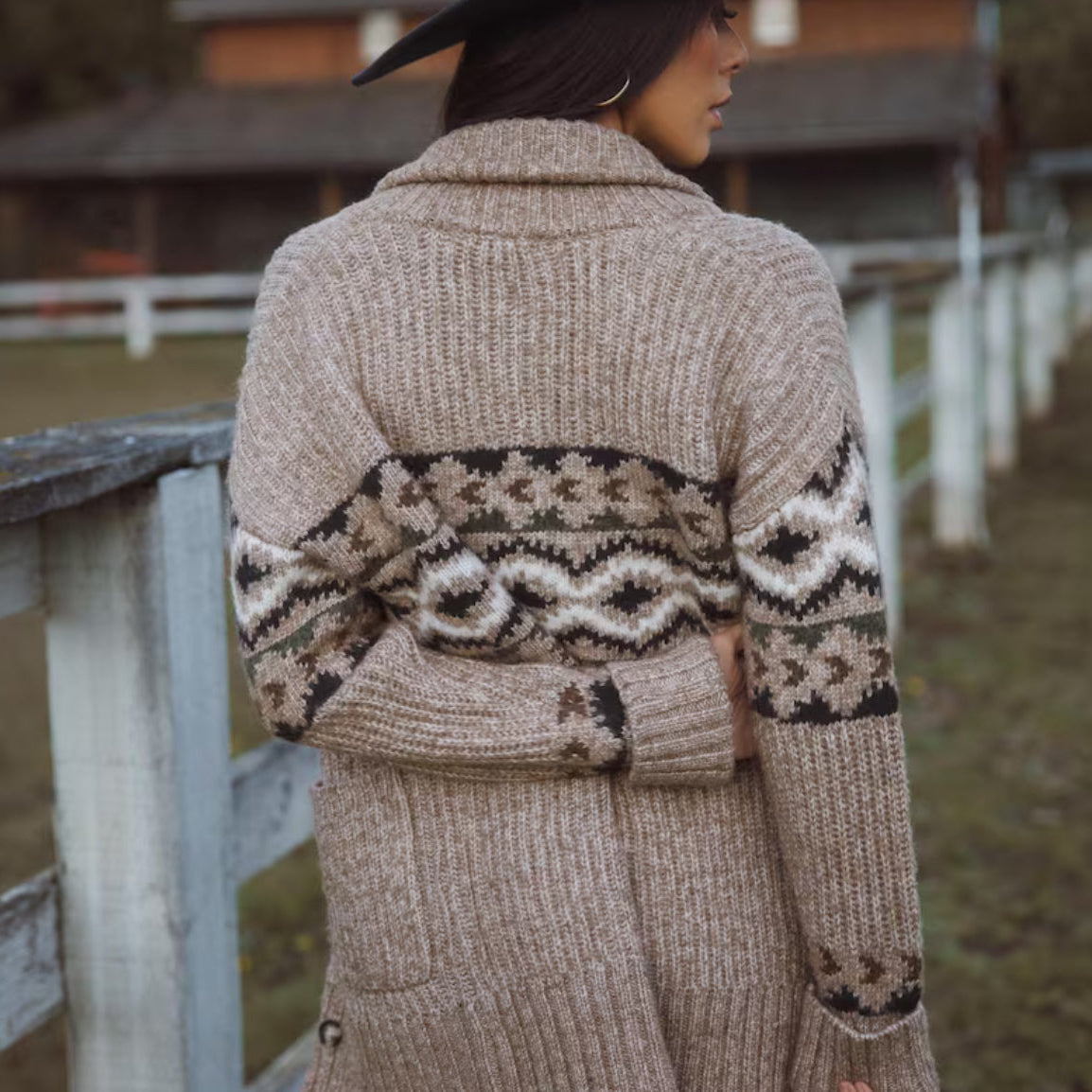 Western Cowichan Cardigan Sweater