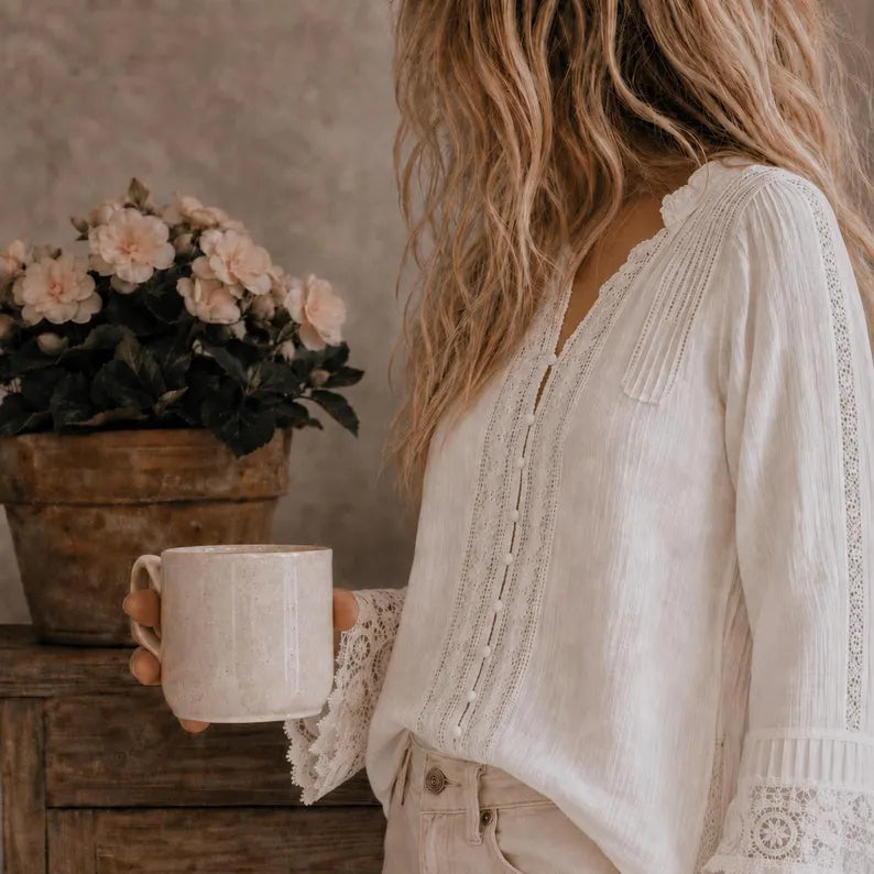 Lavender Tribe Jackson Lace Blouse 