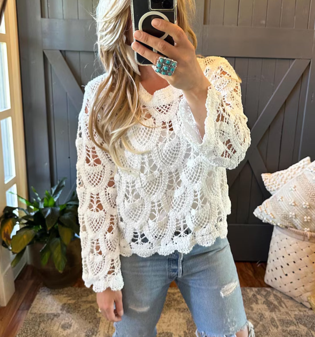 Handmade Crochet Yarn Knit Sweater