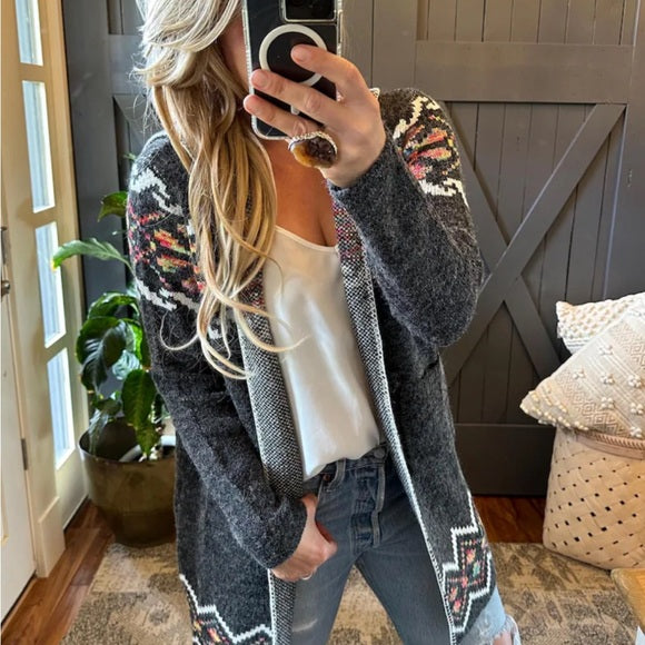 Rock Springs Hooded Cardigan Sweater - Lavender Tribe