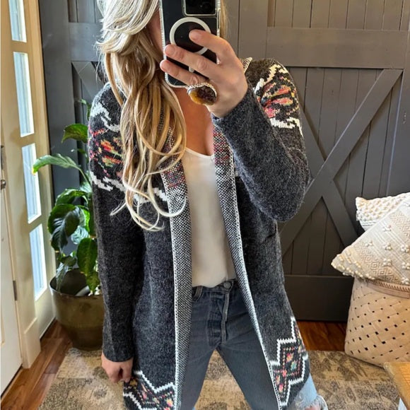 Rock Springs Hooded Cardigan Sweater - Lavender Tribe