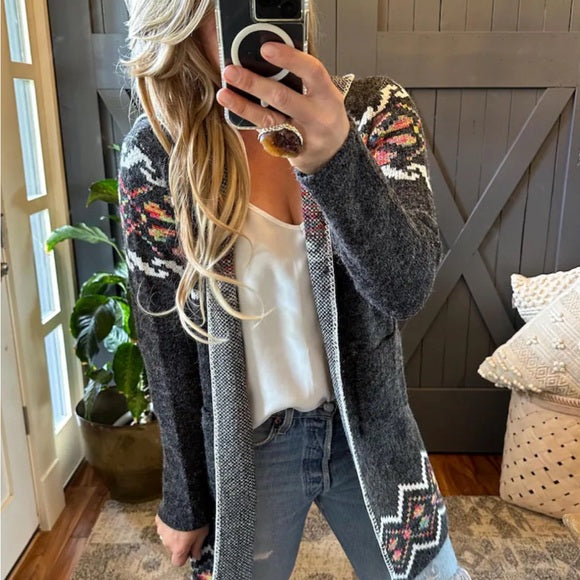 Rock Springs Hooded Cardigan Sweater - Lavender Tribe