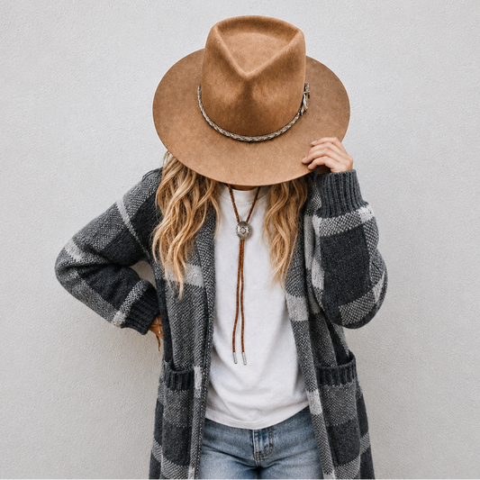 Model Plaid Sweater