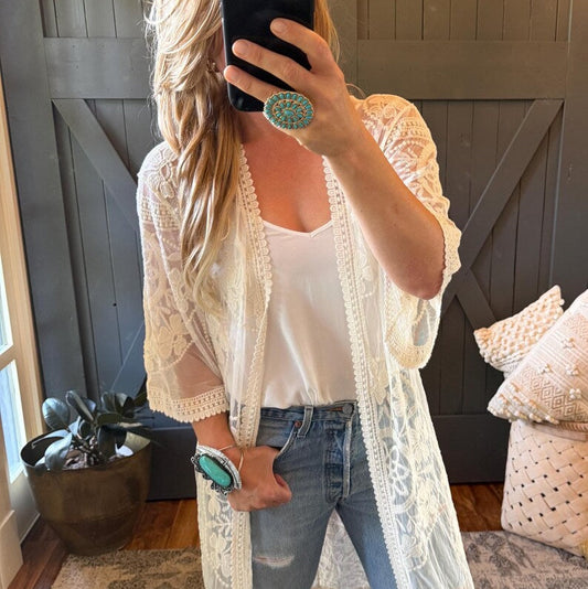 Sweetwater Bohemian Embroidered Cardigan (Copy) - Lavender Tribe