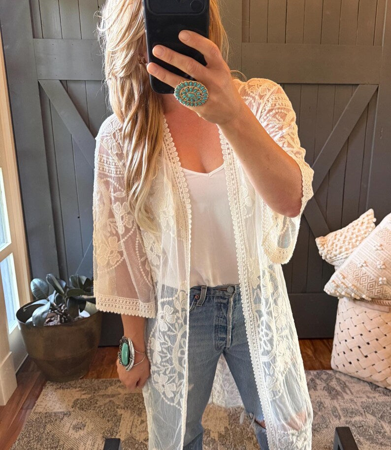 Sweetwater Bohemian Embroidered Cardigan (Copy) - Lavender Tribe