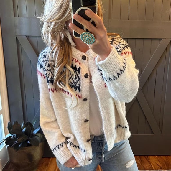 Fair Isle Cardigan Sweater