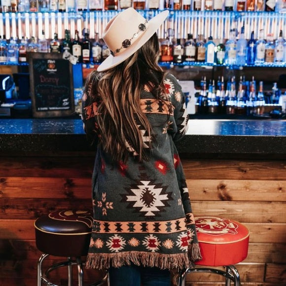 Bristol Sage Western Cardigan Sweater - Lavender Tribe