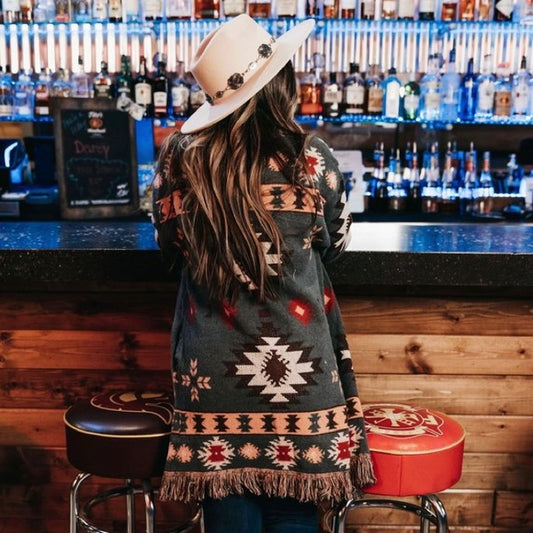 Bristol Sage Western Cardigan Sweater - Lavender Tribe