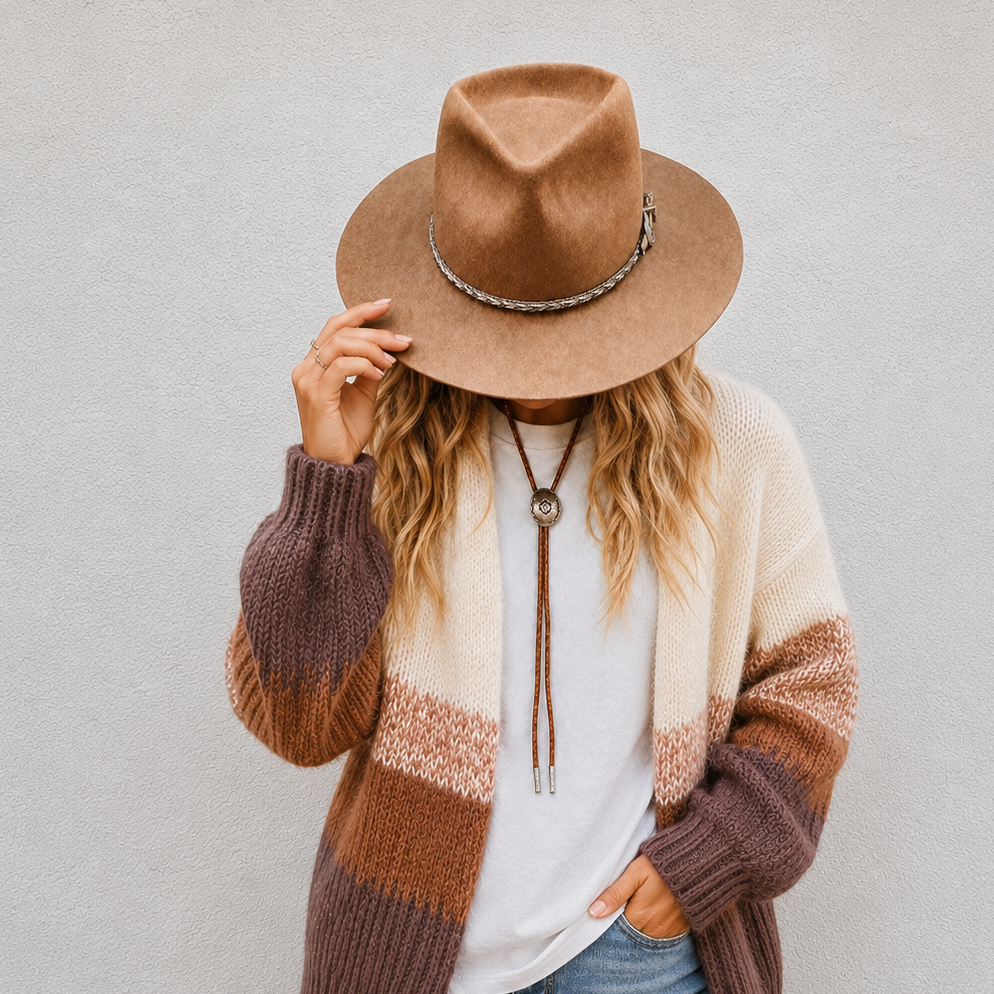 Chunky Wool Angora Knit Cardigan