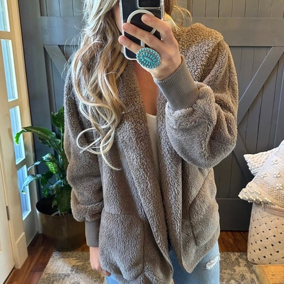 Teddy shop sweater coat