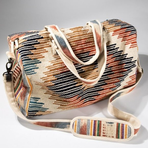 Sandstorm Aztec Kilim Tapestry Weekender Duffle Tote Bag