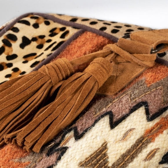 Western Kilim Tapestry Weekender Duffle Tote Bag