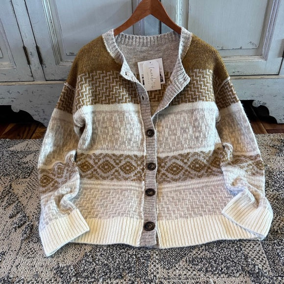 North Fork Fair Isle Handmade Cardigan Sweater