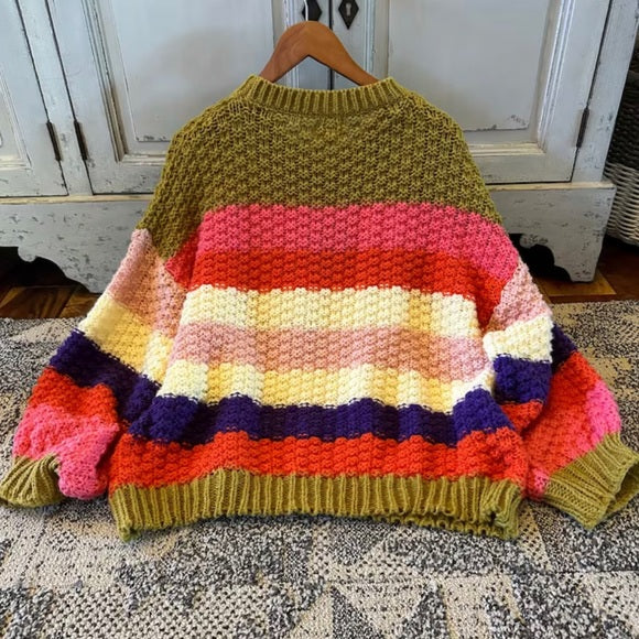 Colette Bright Striped Pullover Sweater