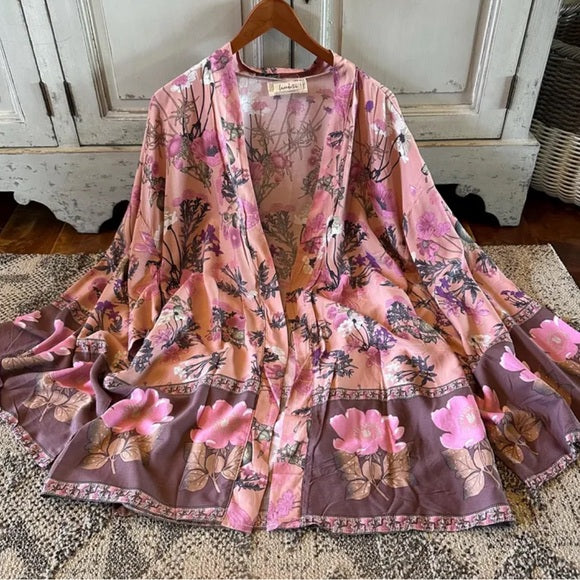 Billie Floral Kimono Sleeve Cardigan Top