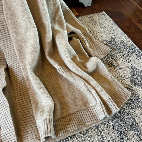Ryan Grey Pocketed Cotton Cardigan Sweater